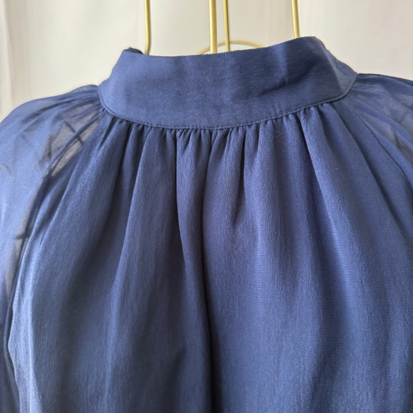 Women's Lilly Pulitzer Long Sleeve Top Size 2 Blue - Picture 3 of 10